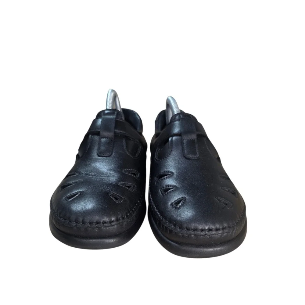 SAS Roamer Mary Jane Shoes Womens 6W Wide Black Leather Comfort Walking